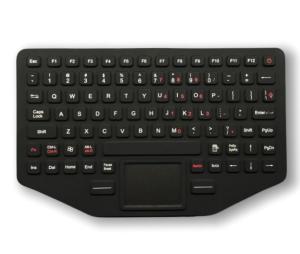 China IP67 Waterproof dustproof Industrial Silicone Backlit Keyboard + TouchPad 390g USB Vehicle-use -40℃ wholesale