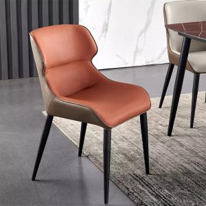 China High Bearing Apartment Metal Legs Dining Chairs Thickened Cushion wholesale