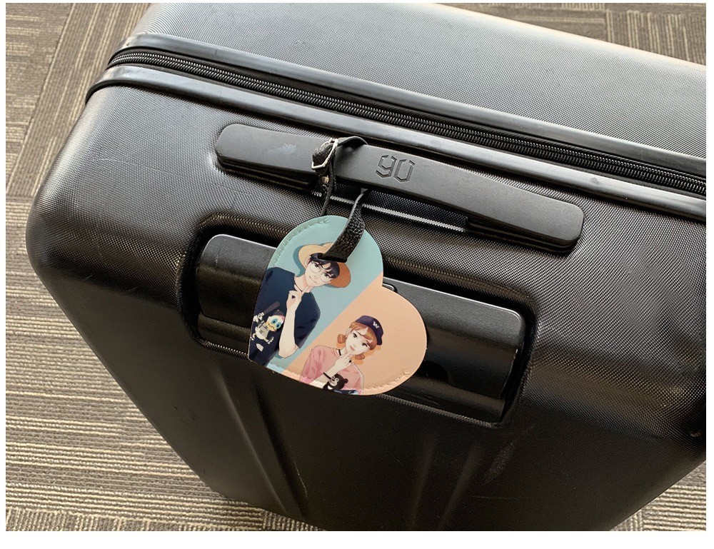 Custom Blank Sublimation PU Leather Luggage Tag For Sublimation Printing