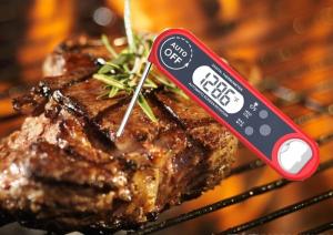 China Auto Rotation Kitchen Instant Read Thermometer With Stainless Steel Probe wholesale