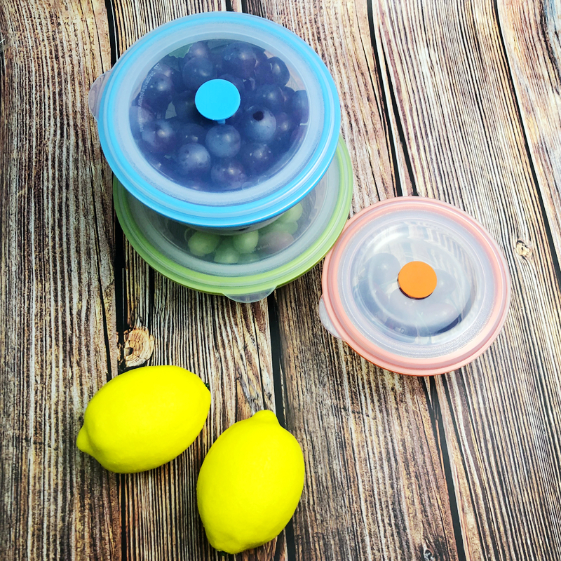 Bpa Free Large Air-Tight Folding Collapsible Kids Hiking All Silicone Food Divider Storage Container With Leak Proof Lock
