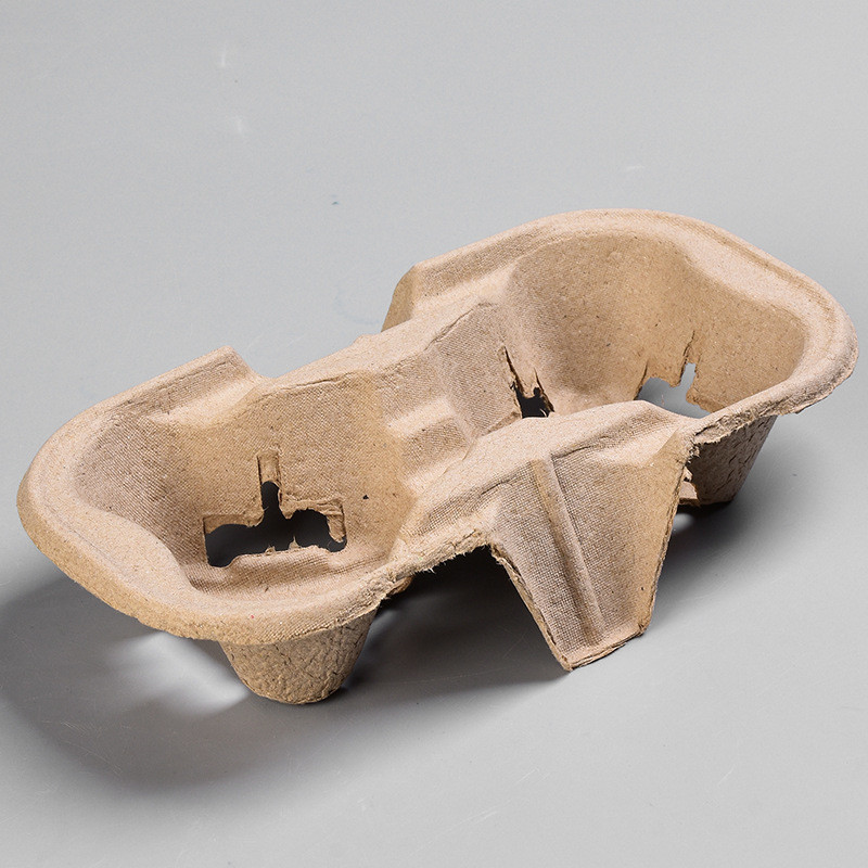 Lightweight Molded Pulp Packaging Shockproof Coffee Pulp Tray Biodegradable