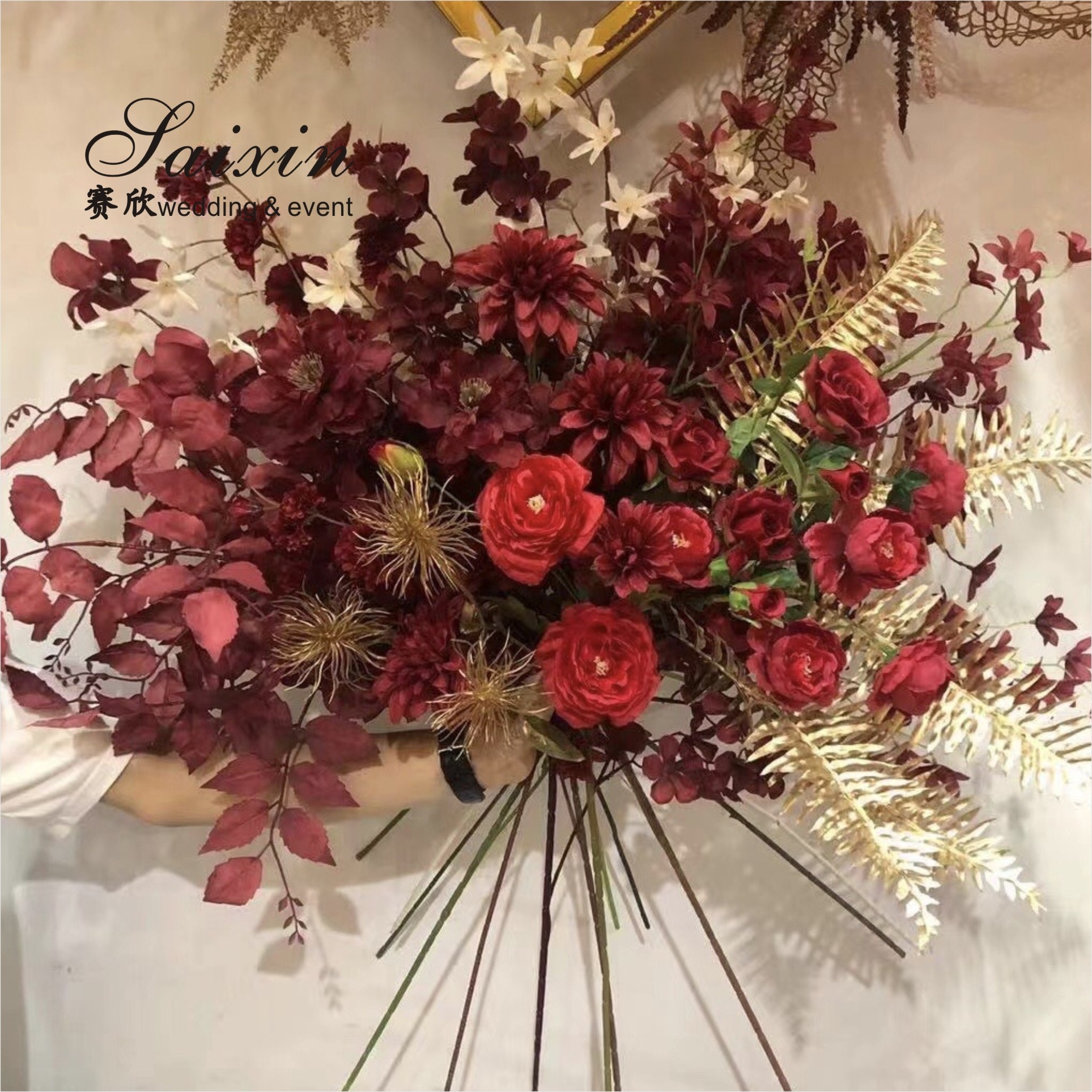 Gold Silver Wedding Centerpieces Flower Stand For Sale White Metal Tube