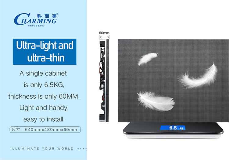 64x48CM Durable Indoor Fixed LED Display Pixel Pith P2MM 16Bit