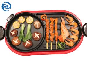 China Non Stick Electric Grills Griddles Skillets 1350W smoke free wholesale