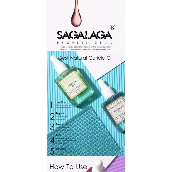Organic 100% Jojoba Oil and Vitamin E Vitamin B Cuticle Oil in White Cap Transparent Dropper Bottle 13 Flavors to Choose