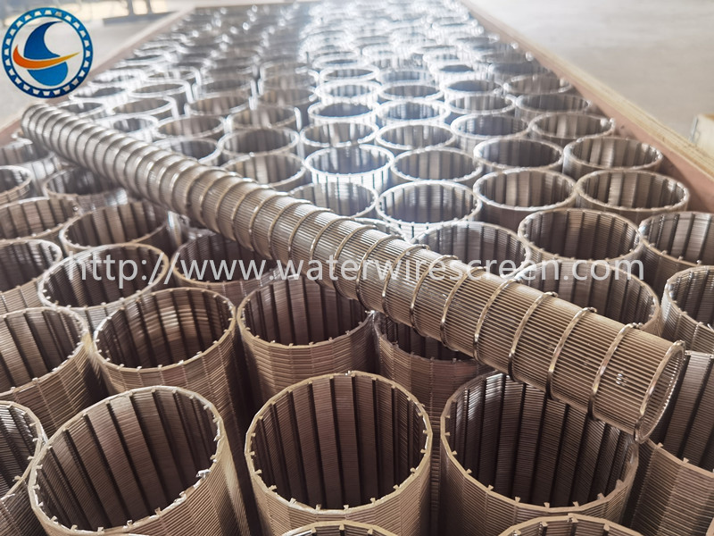 V Shap Wire Wedge Wire Wound Rotary Drum Screen SUS 304 316l