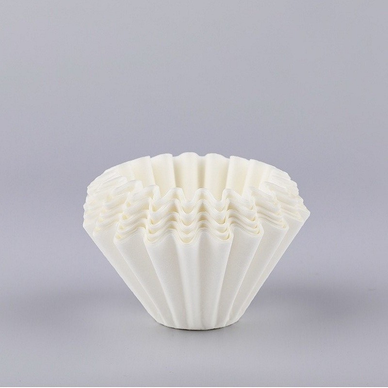 Virgin Wood Pulp Unbleached Coffee Filters Basket For 1 - 12 Cups