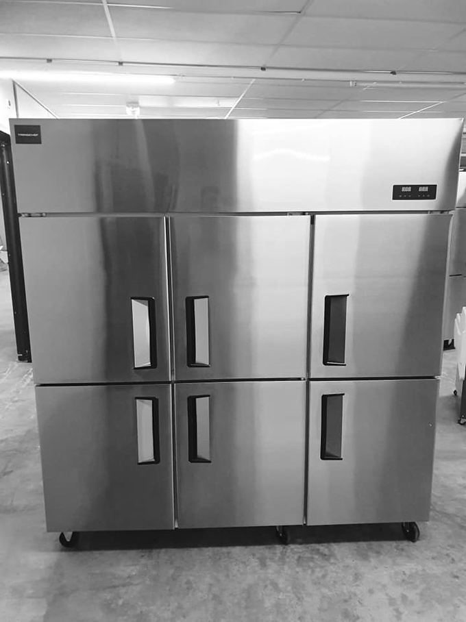 Stainless steel six door meat ice cream fresh-keeping freezer 0