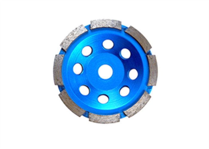 Blue 4'' Diamond Cup Wheel Sintered Silver Brazed Single Row Cup Wheel