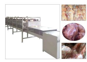 China Automatic Industrial Hot Sale Microwave Meat Thawing Machine Tunnel Type Meat Thawing Machinery Equipment wholesale