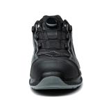 Black Cowhide Leather Shoes Durable Mens Black Safety Shoes Slip Resistant