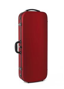 China Durable Fiberglass Double Violin Case In Red With Wheels wholesale