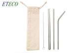 Undiluted Cold Drinks Stainless Steel Drinking Straws Eco Friendly Silver