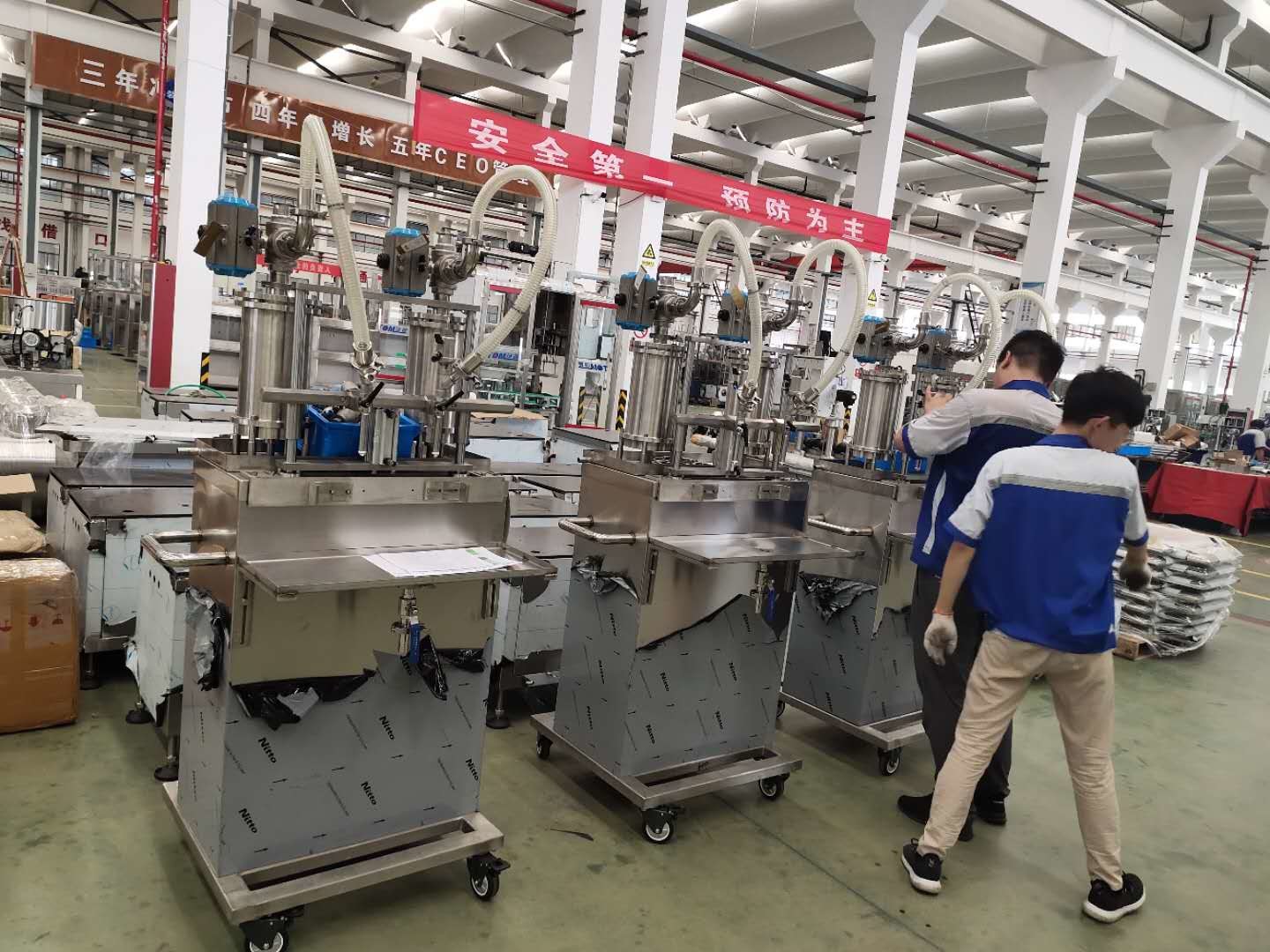 1L-5L Piston Shampoo Filling Machine Semi Automatic 2 Nozzle