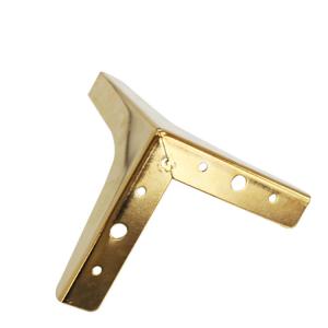 China Y Shaped Golden Metal Sofa Legs 135mm Height Easy And Quick Fitting wholesale