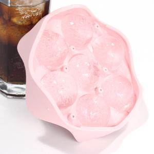 China BPA Free 6 Holes Silicone Ice Ball Mold With Funnel wholesale