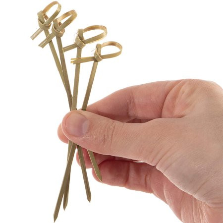 Party Appetizer Bamboo Knot Pickss Knotted Skewers 15cm 6inch