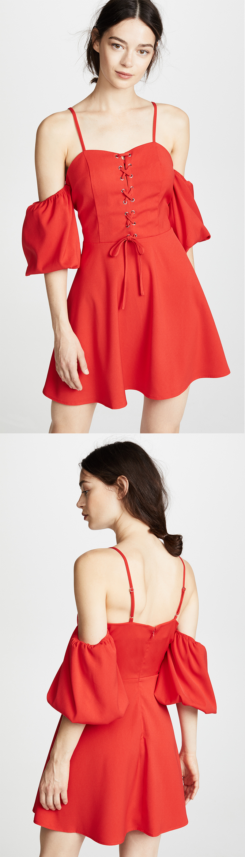 2018 Women Clothing Mini Red Puff Sleeve Summer Boho Dress For Women