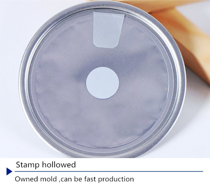 73mm Aluminum Can Lids Tight Sealing Film Easy Peel Off End For Milk Powder Can