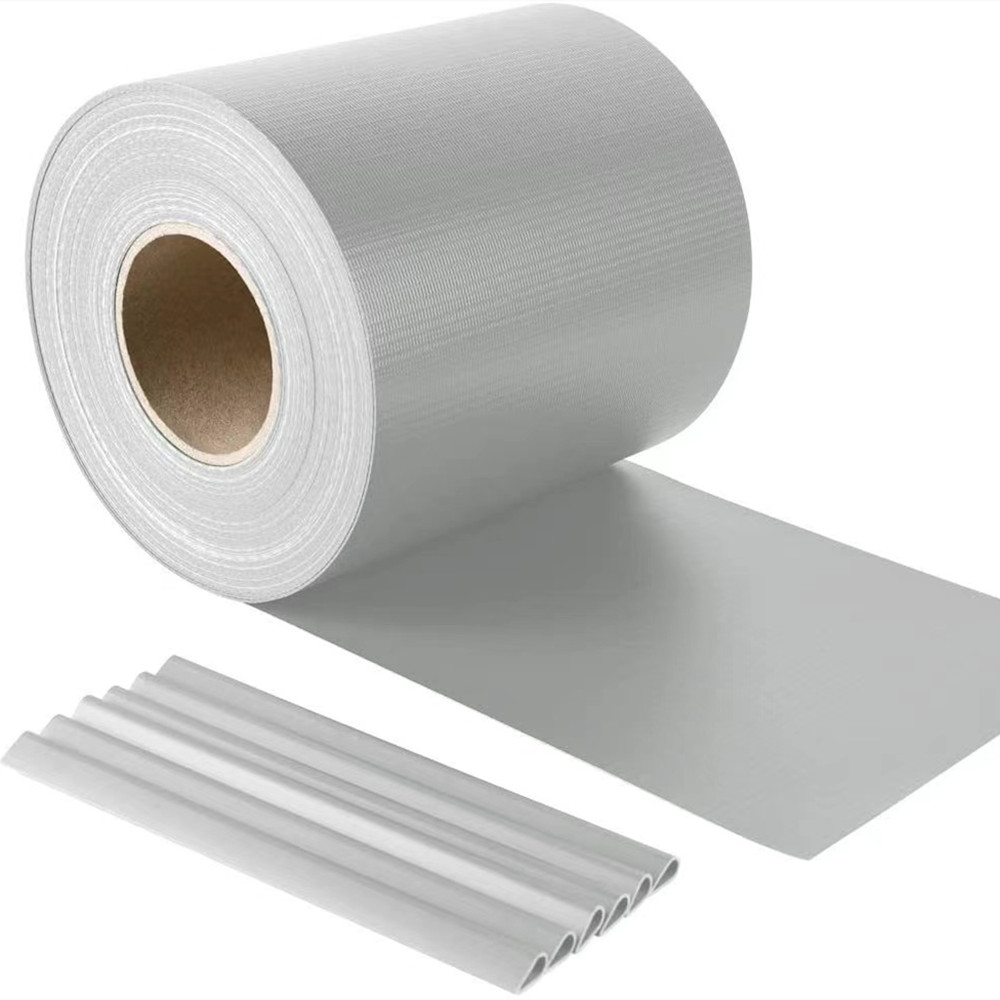 Green Gray Decorative Garden Tape Fence Privacy 450gsm PVC Strip Fence Screen Roll