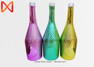China wholesale frosted flint glass customized wine bottles wholesale