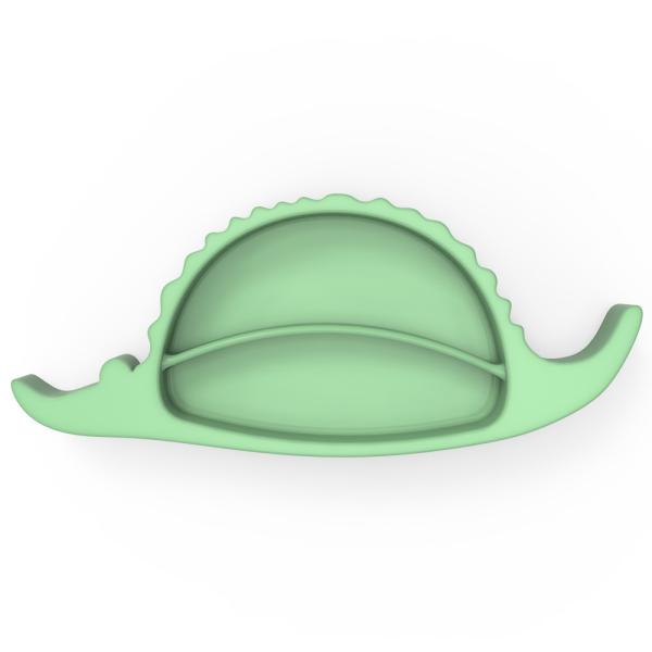 MHC Children Travel Crocodile High Durability Baby Feeding Plate With Suction