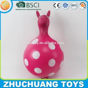 China dot print horse head hopper ball animals wholesale