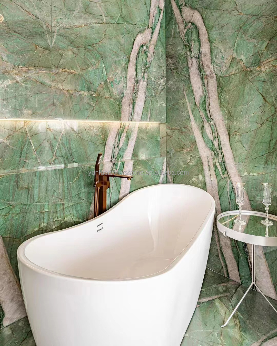 Modern Calcite Marble Flooring Bata Emerald Green Quartzite Slab for Hotel Wall Panel