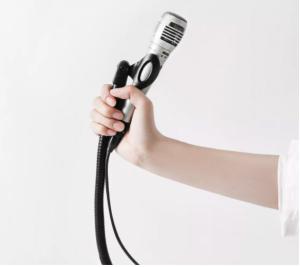China Bendable Flexible Metal Gooseneck Microphone Stand Electroplating 19 Inch wholesale