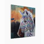 Creative Ribbon Modern Art Painting , Zebra Rainbow Color Wall Art Painting