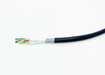 PVC PE Jacket 24AWG Copper FTP Bulk CAT5E Cable For CCTV Video