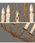 Country Rod iron chandelier lighting (WH-CI-50)