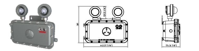 IP66 LED Exit Emergency Light DC12-36V For Dangerous Place