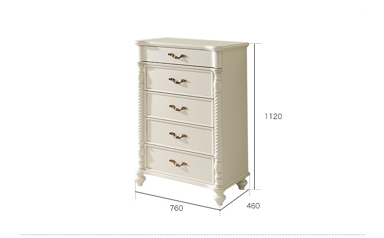Concise Living Room Furniture white cabinet wooden drawers chest