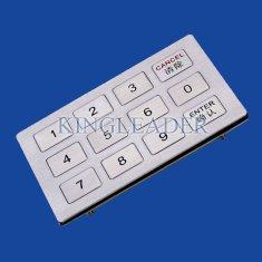 China Metal Keys Industrial Numeric Keypad 12 Full Travel Button For Ticket Machines wholesale