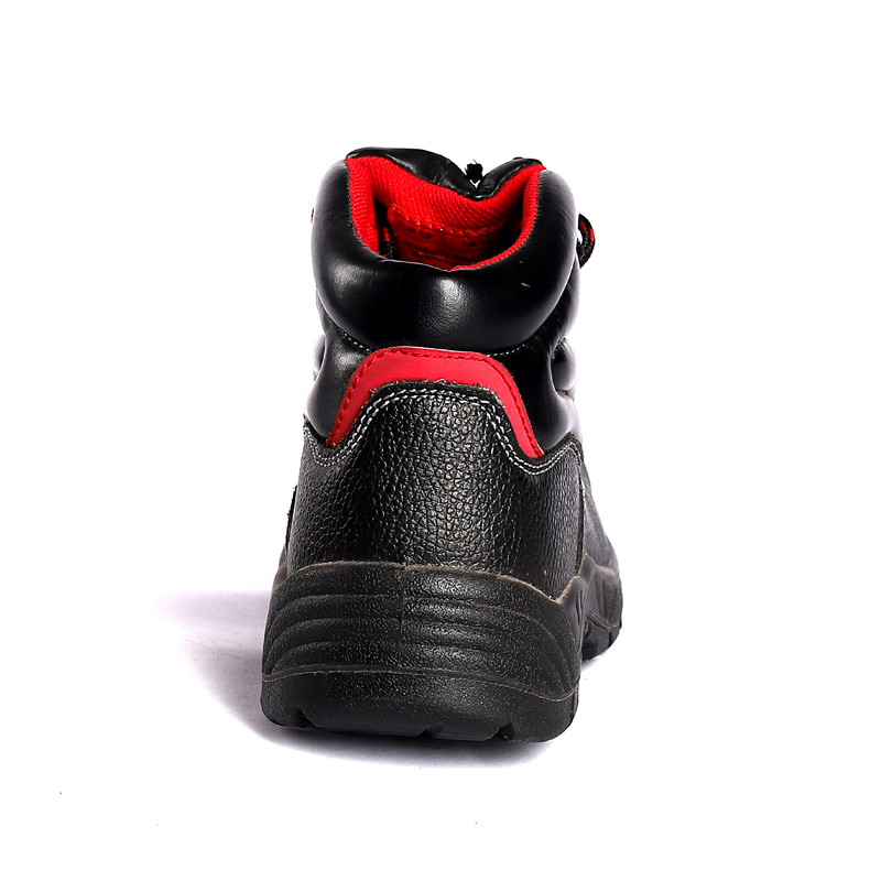 Shengjie Embossed Cow Leather Ankle Protection Anti-Smash Steel Toe Puncture Proof Steel Sole Work Safety Shoes
