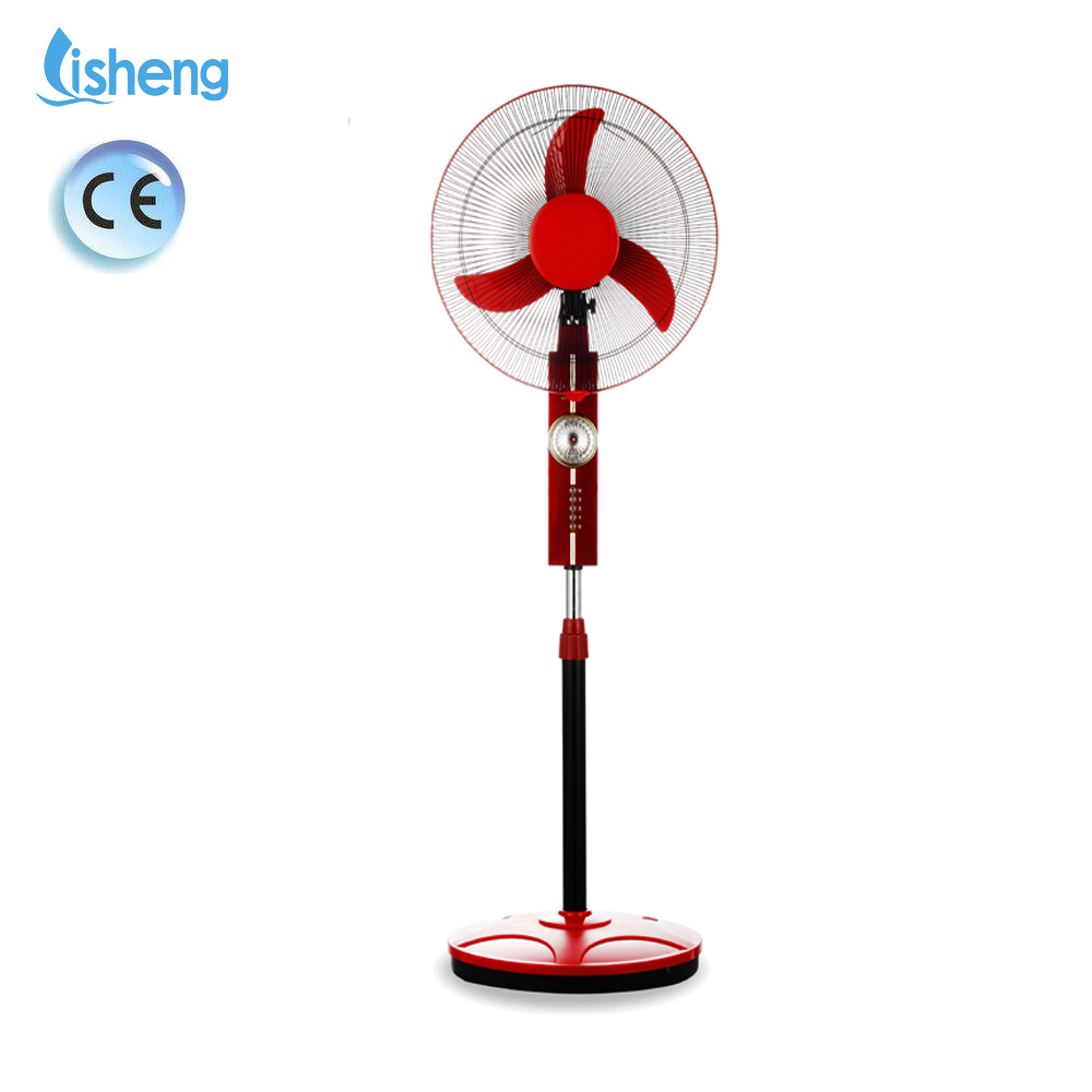 18 Inch Solar Floor Fan Rechargeable With Led Light For Home