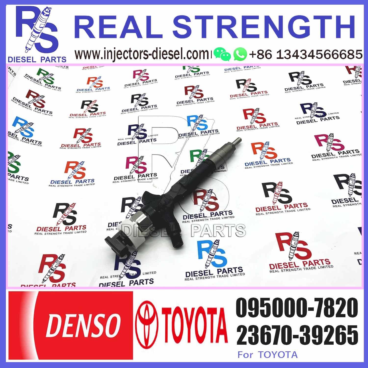 Common Rail Inyectores Diesel Auto Engine Systems Fuel Diesel Injector 23670-39265 095000-7820 For Toyota 1KD-FTV