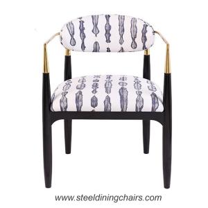 China Leather Upholstery Armrest Stainless Steel Dining Chairs For Kitchen wholesale