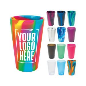 China Promotional Straight Up Pint Glasses 16Oz Unbreakable Branded Silipint Cup wholesale