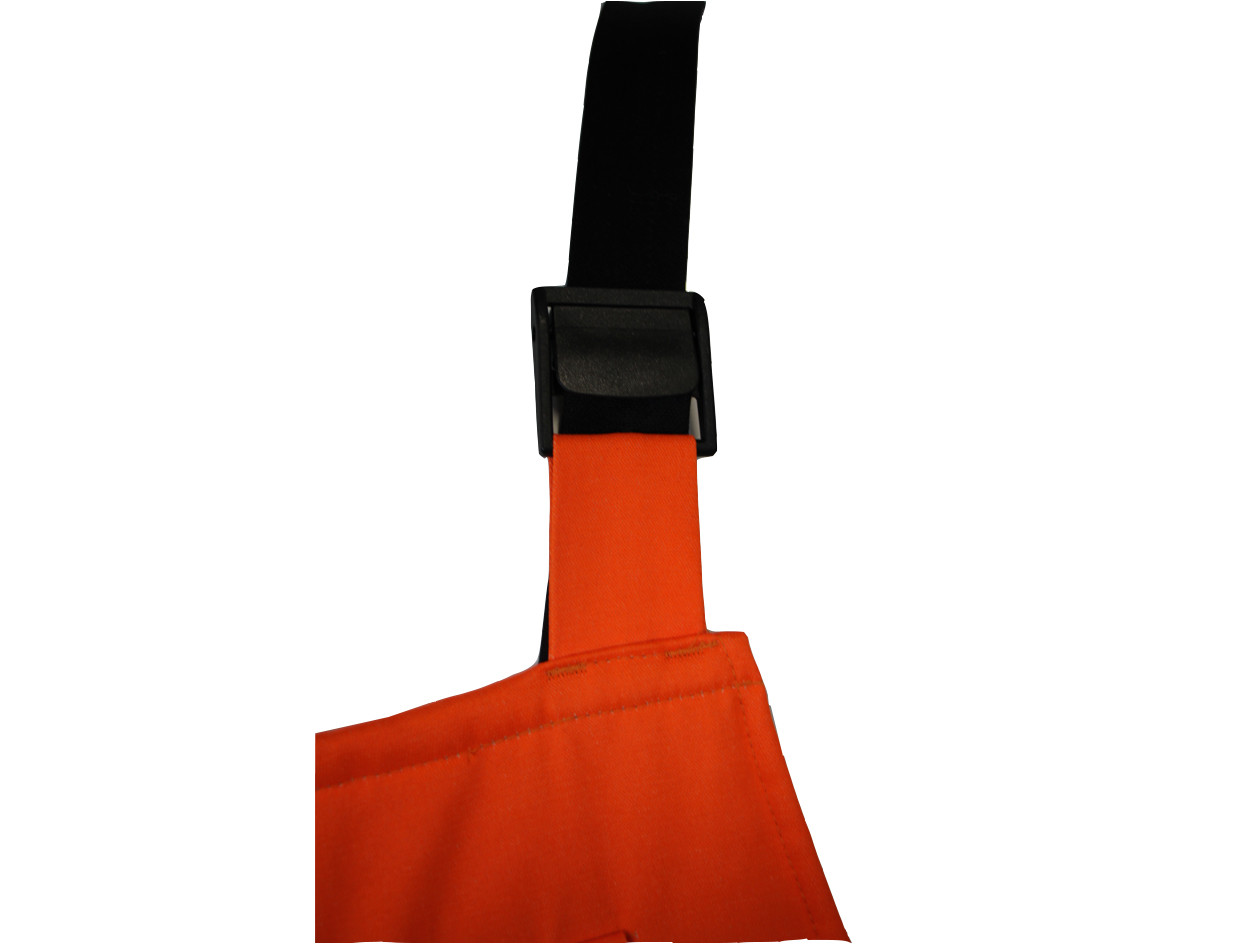 245 GSM CVC 55/45 Hi Vis Bib And Braces Overalls With 3M 9910 Silver Reflective Strips