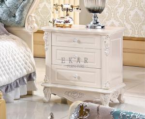 China Night Stand Wooden 3 Drawer Bedside Table wholesale