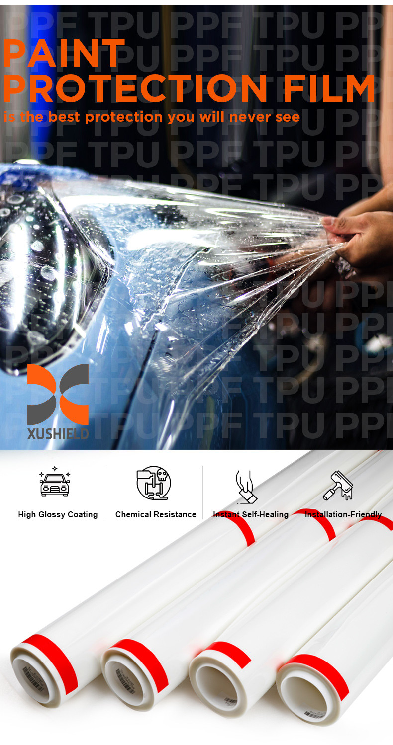 XUSHIELD Car ppf proteccion headlight tpu film car paint protection film tph pro colored matte ppf self healing