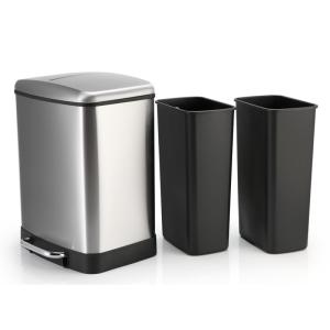 China Corrosion Resistant 24L Rectangular Stainless Steel Trash Can wholesale