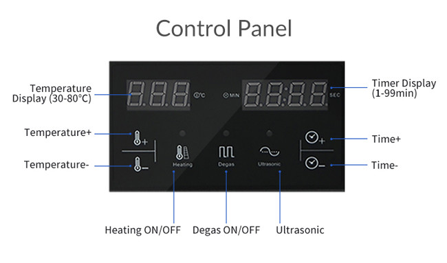 LED Display Digital Ultrasonic Cleaner PCB 40kHz With Degas Heated Sonic Bath