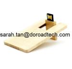100% Creative Wooden Card USB Flash Drive Popular USB Card Memory Stick