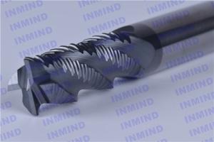 China 14mm / 18mm AOL 100mm Roughing End Mills AlTiN Coating HRC50 4 Flute Black Colour wholesale