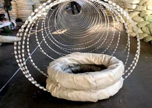 China Convenient Construction Stainless Steel Razor Wire Snake Belly Spiral Barbed Wire Fence wholesale