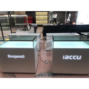 China 12pcs Drawers Glass Mobile Phone Display Showcase 1200x2400mm With LED Light wholesale